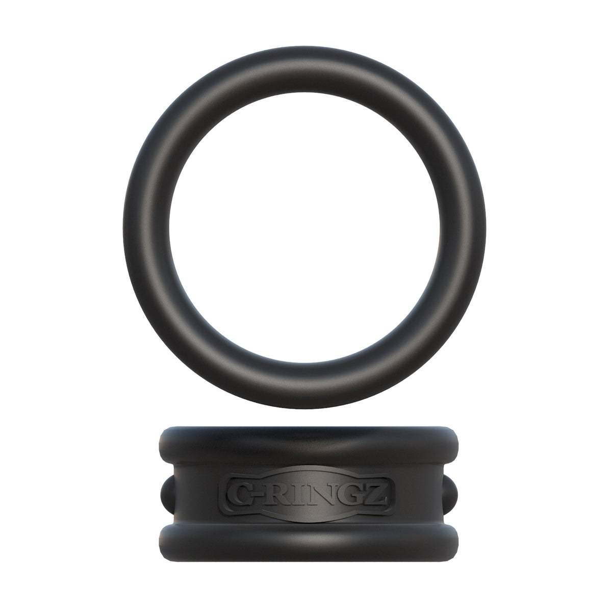 Fantasy C-Ringz Max Width Silicone Rings - Black Pipedream