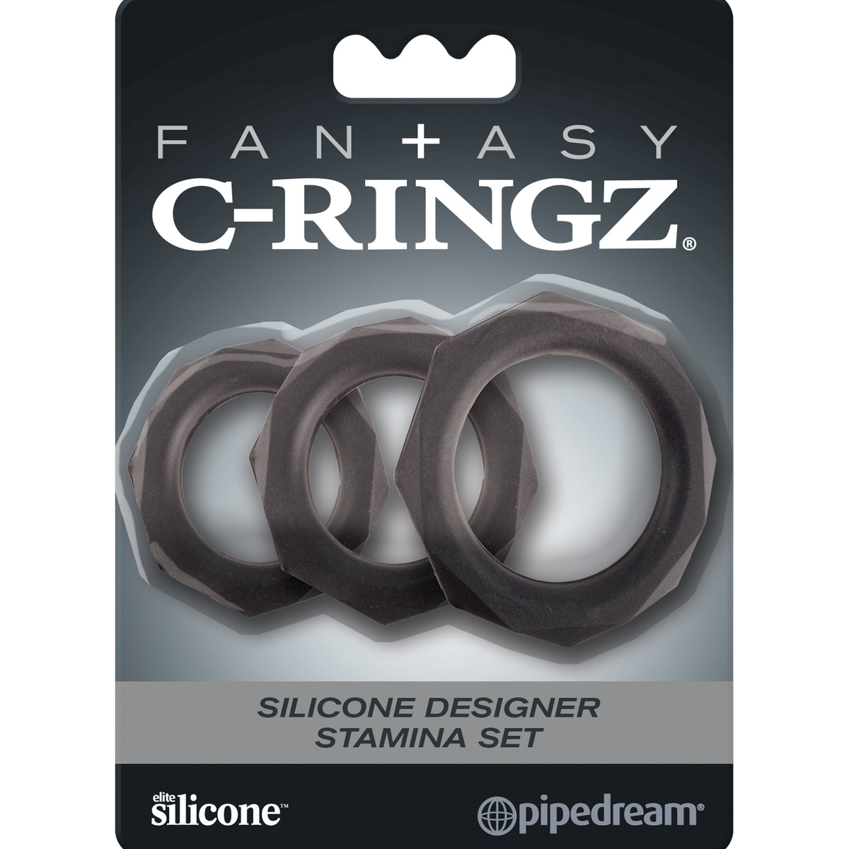 Fantasy C-Ringz Silicone Designer Stamina Set  Black Pipedream