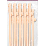 Bachelorette Party Favors - Dicky Sipping Straws - Light - 10 Piece Pipedream