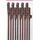 Bachelorette Party Favors 10 Dicky Sipping Straws Brown Pipedream