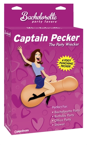 Bachelorette Party Favors - Captain Pecker the Inflatable Party Pecker Pipedream