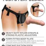 King Cock Elite Beginner's Body Dock Strap-on  Harness - Black Pipedream