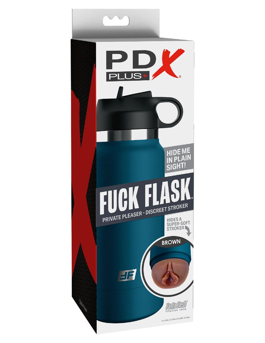 Fuck Flask - Private Pleaser - Blue Bottle - Brown PDX Brands