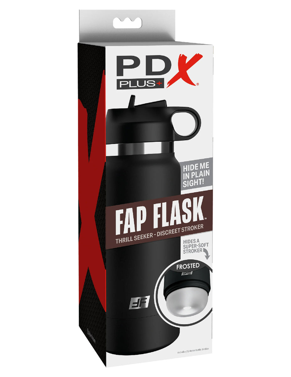 Fap Flask - Thrill Seeker - Black Bottle - Frosted PDX Brands