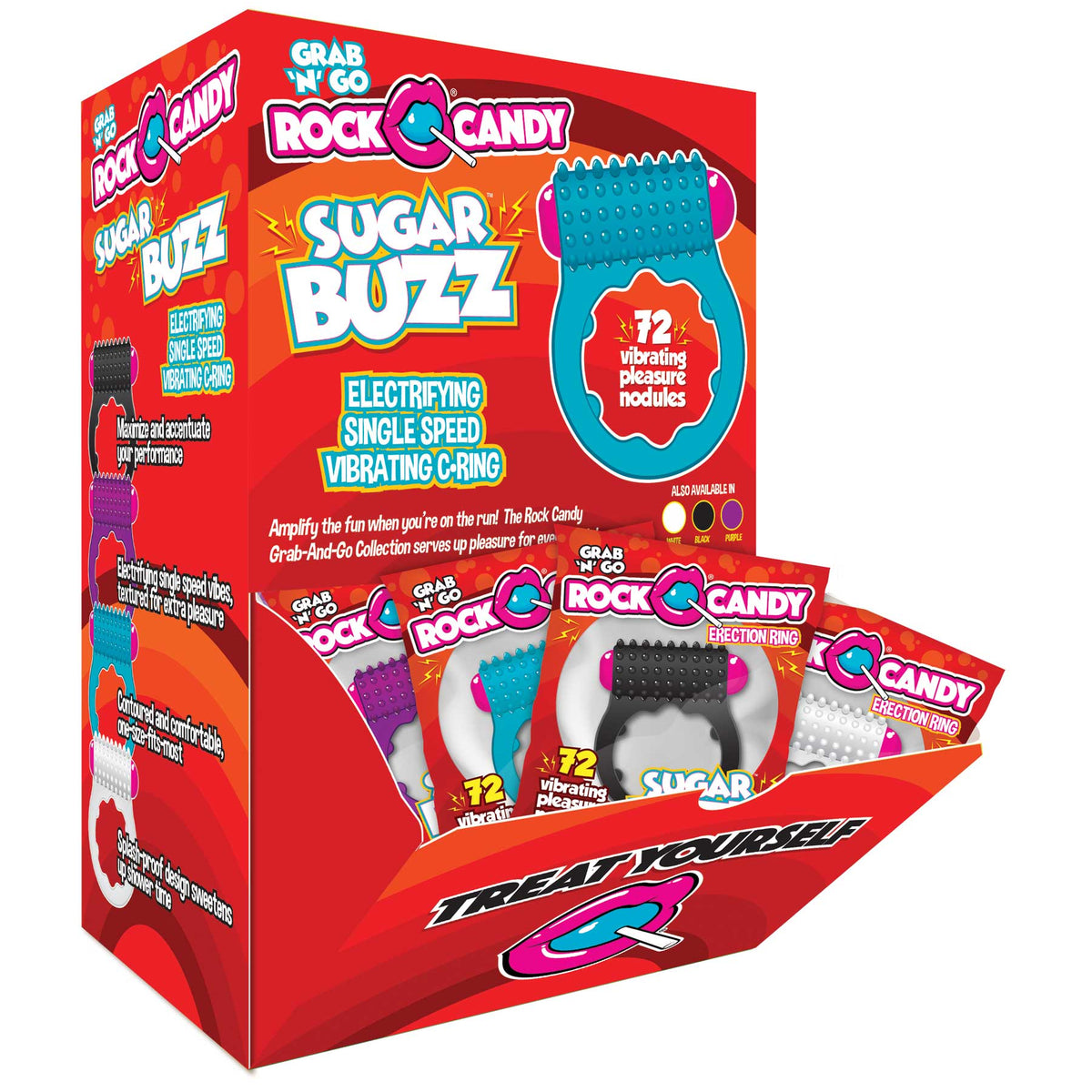 Sugar Buzz 24 Pk Display - Assorted Rock Candy