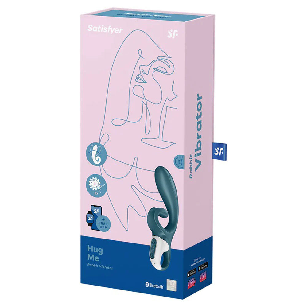 Hug Me - Rabbit Vibrator - Grey/blue Sale Specials