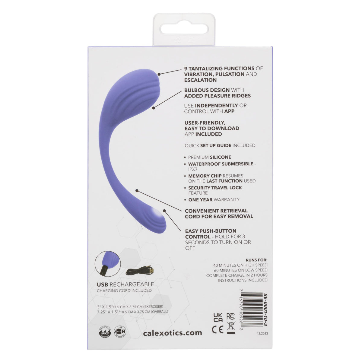 Calexotics Connect Kegel Exerciser - Periwinkle CalExotics