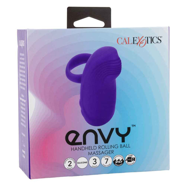 Envy Handheld Rolling Ball Massager - Purple CalExotics