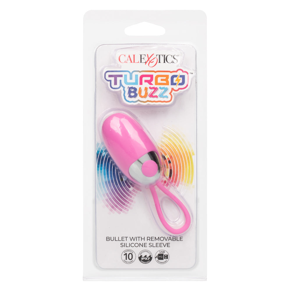 Turbo Buzz Bullet With Removable Silicone Sleeve - Pink CalExotics