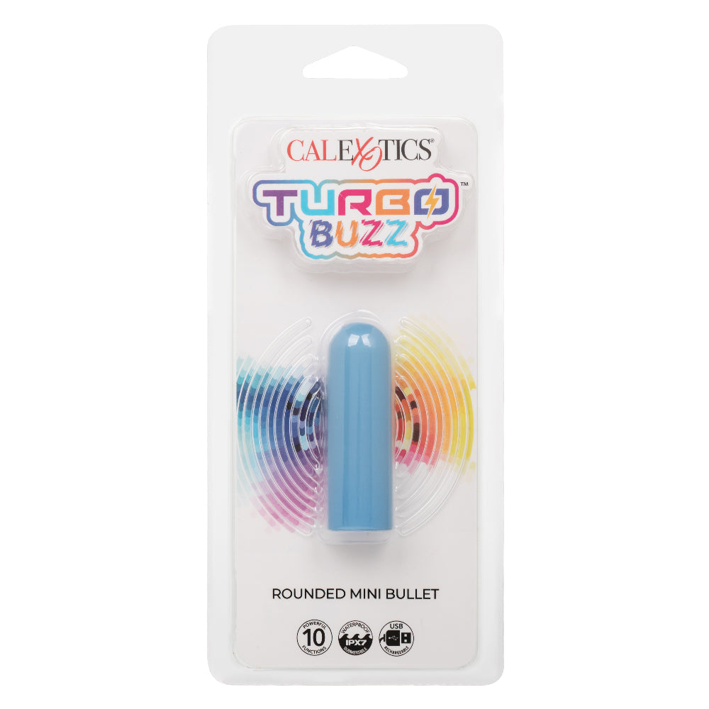 Turbo Buzz Rounded Mini Bullet - Blue CalExotics