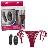 Remote Control Lace Thong Set - Burgundy CalExotics