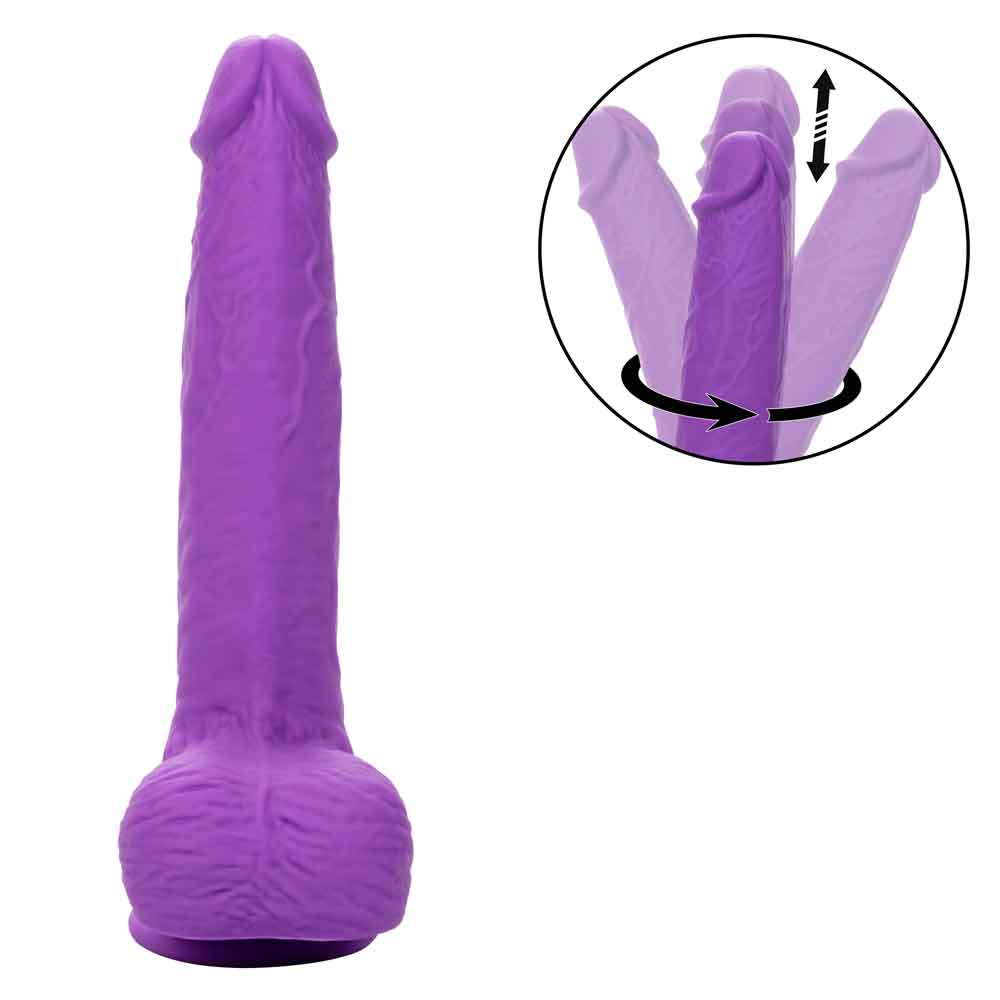 Rechargeable Gyrating and Thrusting Silicone Studs - Purple CalExotics