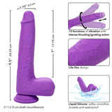 Rechargeable Gyrating and Thrusting Silicone Studs - Purple CalExotics