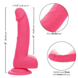 Neon Silicone Studs 6 Inch - Pink CalExotics