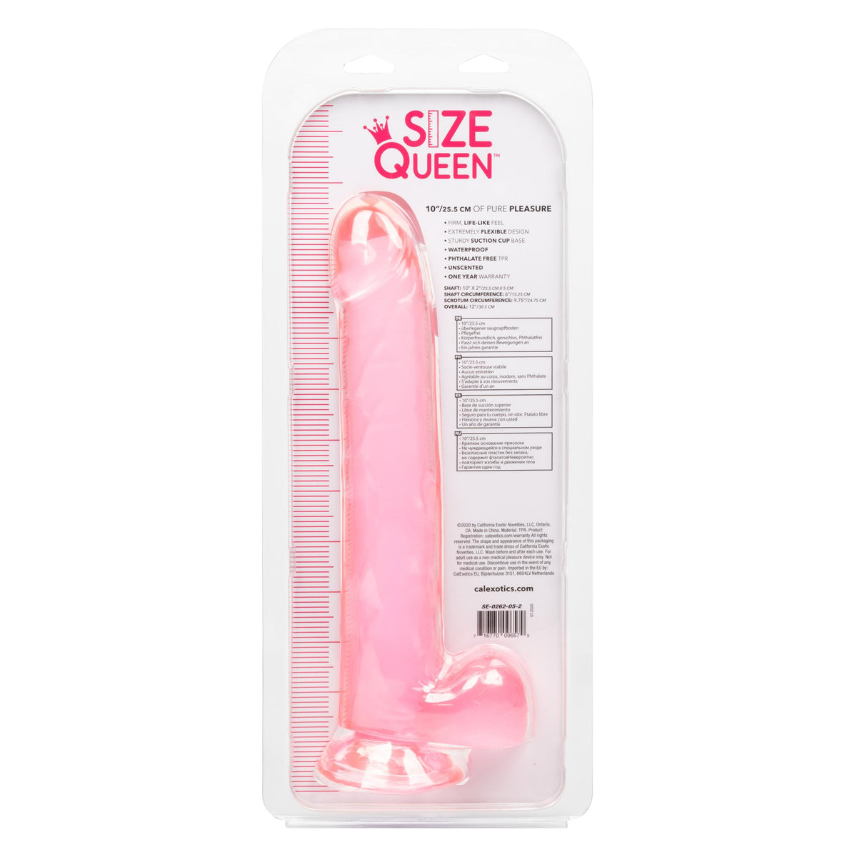 Size Queen 10 inch/25.5 Cm - Pink CalExotics