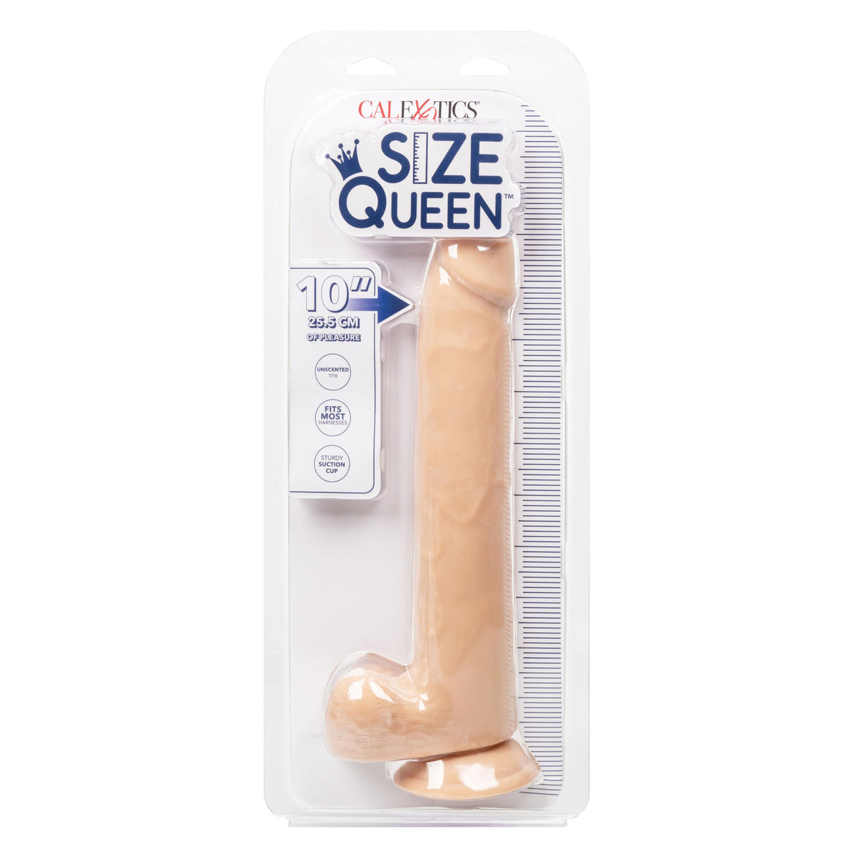 Size Queen 10 inch/25.5 Cm - Ivory CalExotics