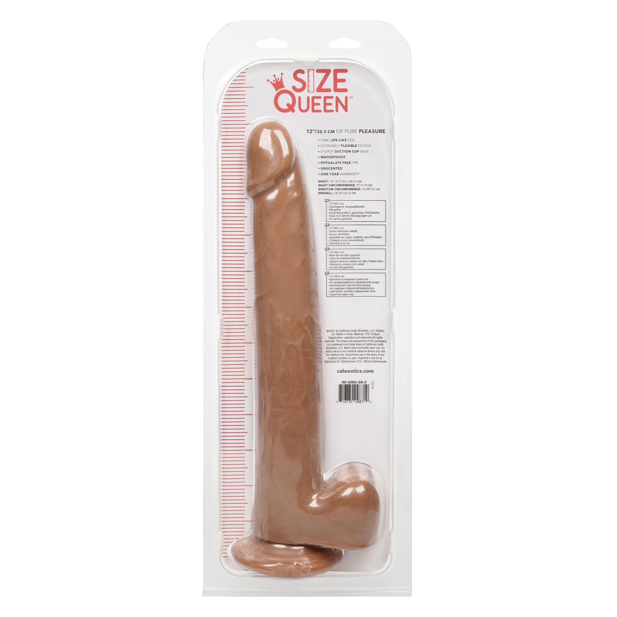 Size Queen 12 inch/30.5 Cm - Brown CalExotics