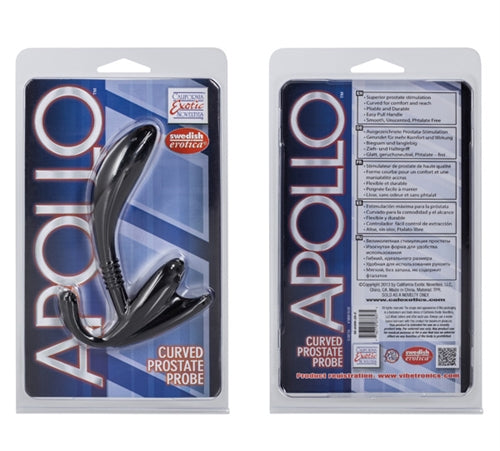 Apollo Curved Prostate Probe - Black CalExotics