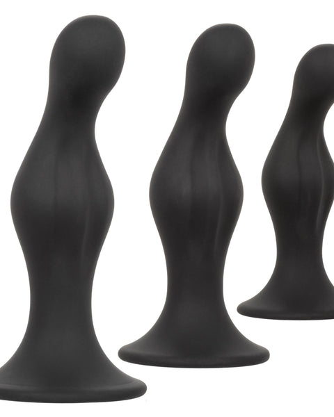 Silicone Anal Ripple Kit - Black CalExotics