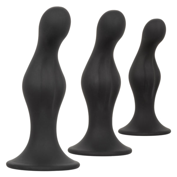 Silicone Anal Ripple Kit - Black CalExotics