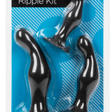 Silicone Anal Ripple Kit - Black CalExotics