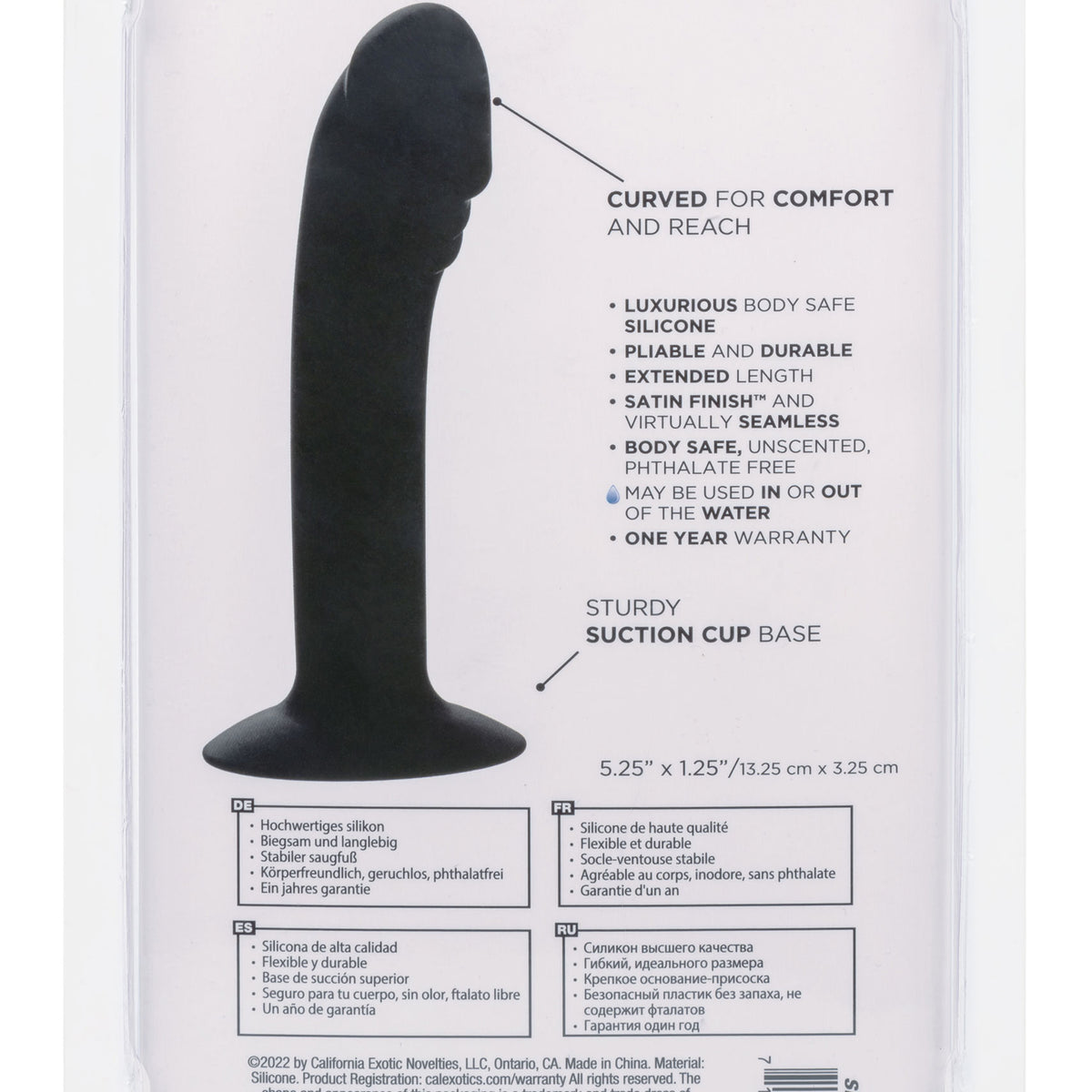 Silicone Curved Anal Stud - Black CalExotics