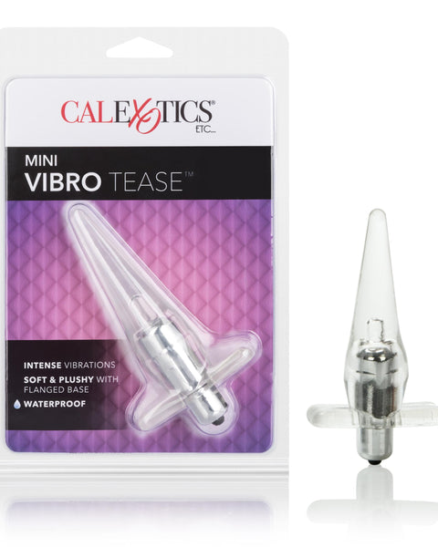 Mini Vibro Tease Slender Probe - Clear CalExotics