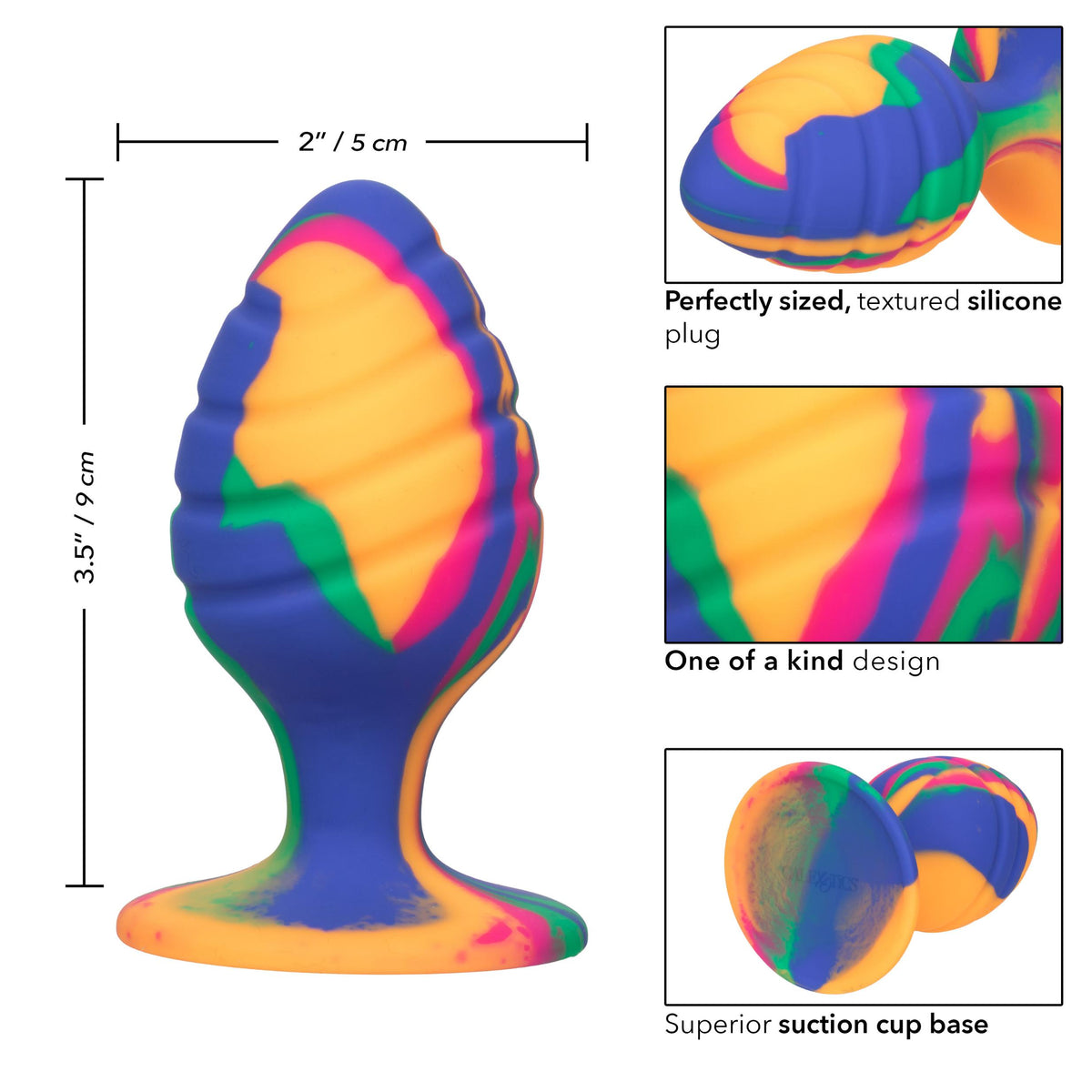 Cheeky Large Swirl Tie-Dye Plug CalExotics