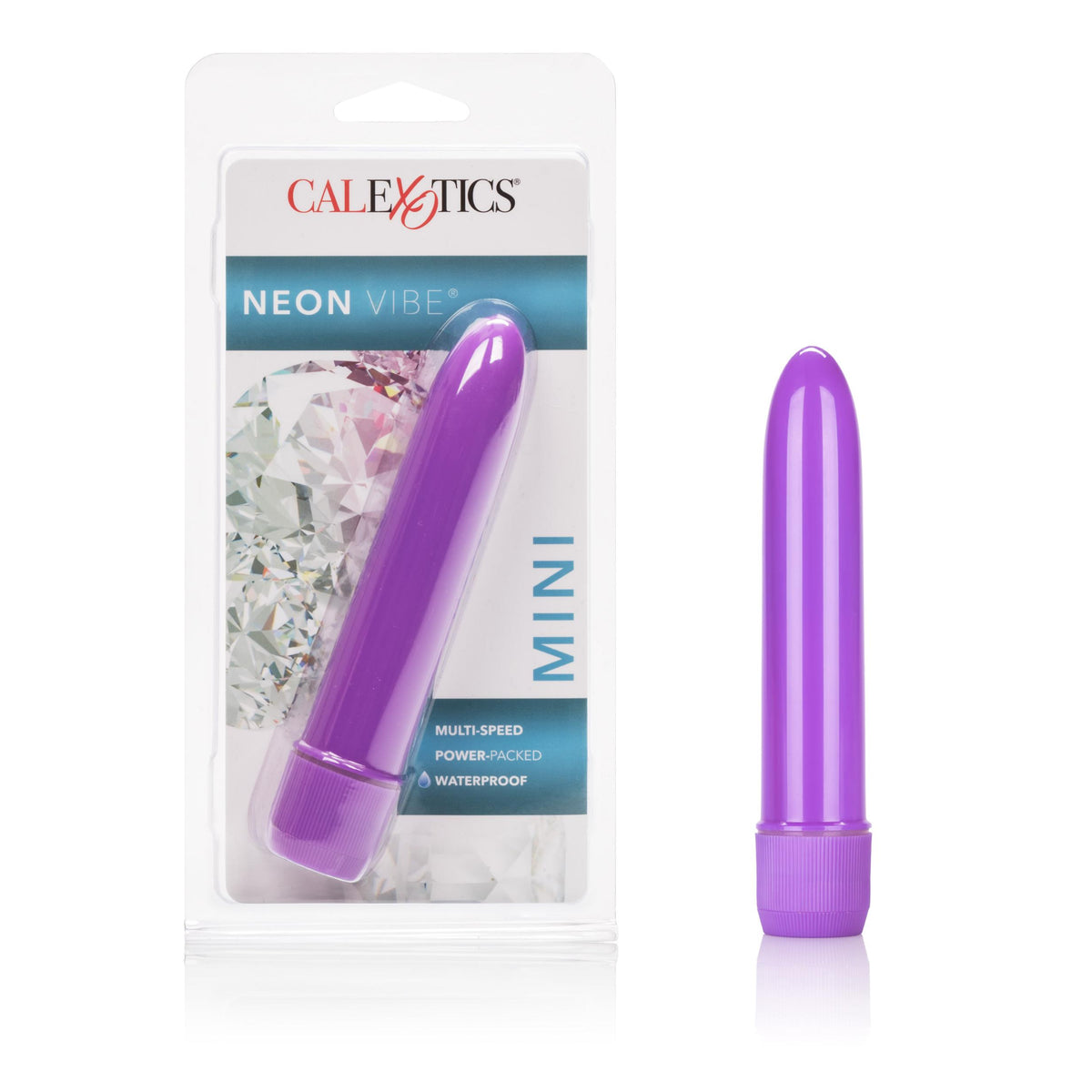 Mini Neon Multi-Speed Vibe 4.5 Inches - Purple CalExotics