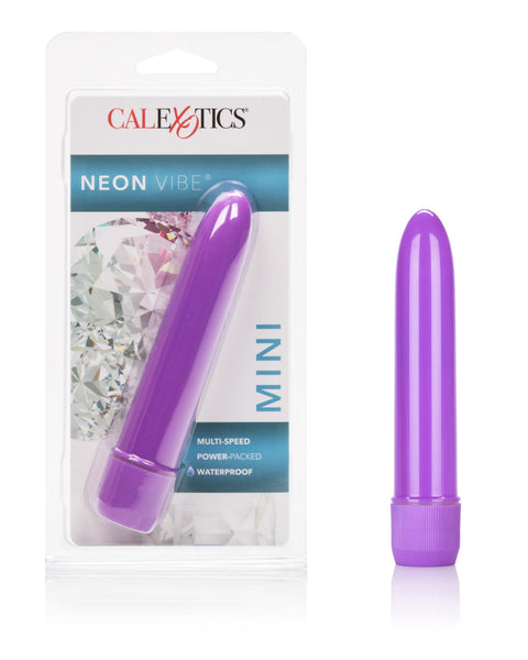 Mini Neon Multi-Speed Vibe 4.5 Inches - Purple CalExotics