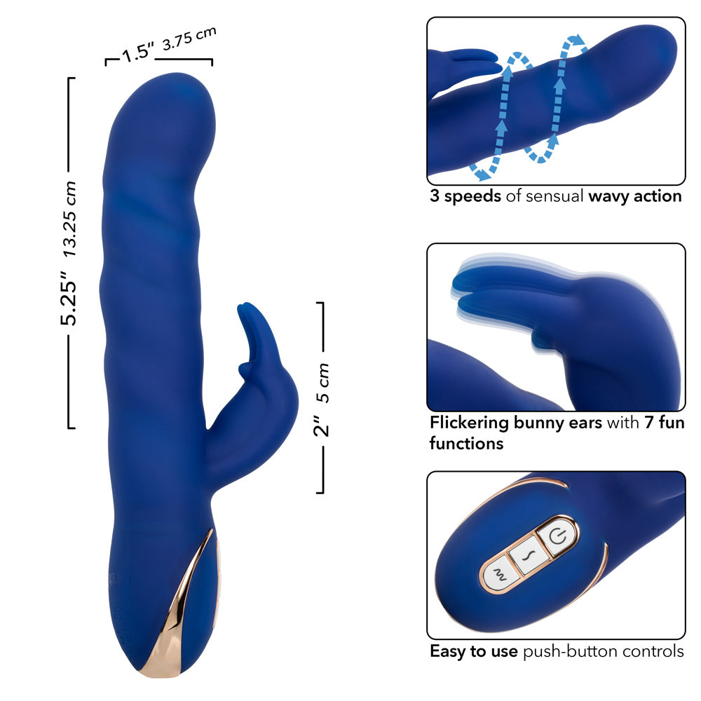 Jack Rabbit Signature Silicone Wave Motion Rabbit  - Blue CalExotics