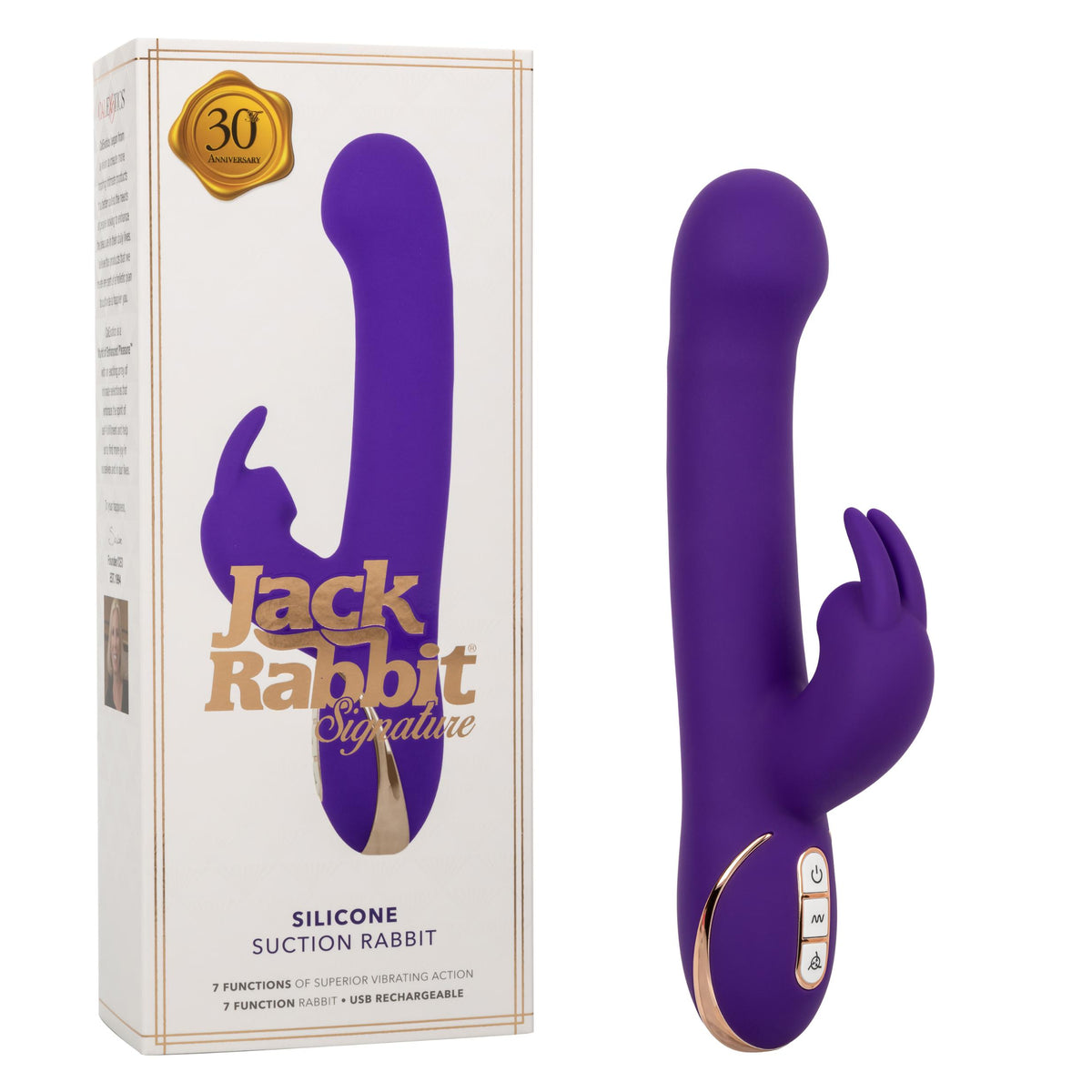 Jack Rabbit Signature Silicone Suction Rabbit -  Purple CalExotics