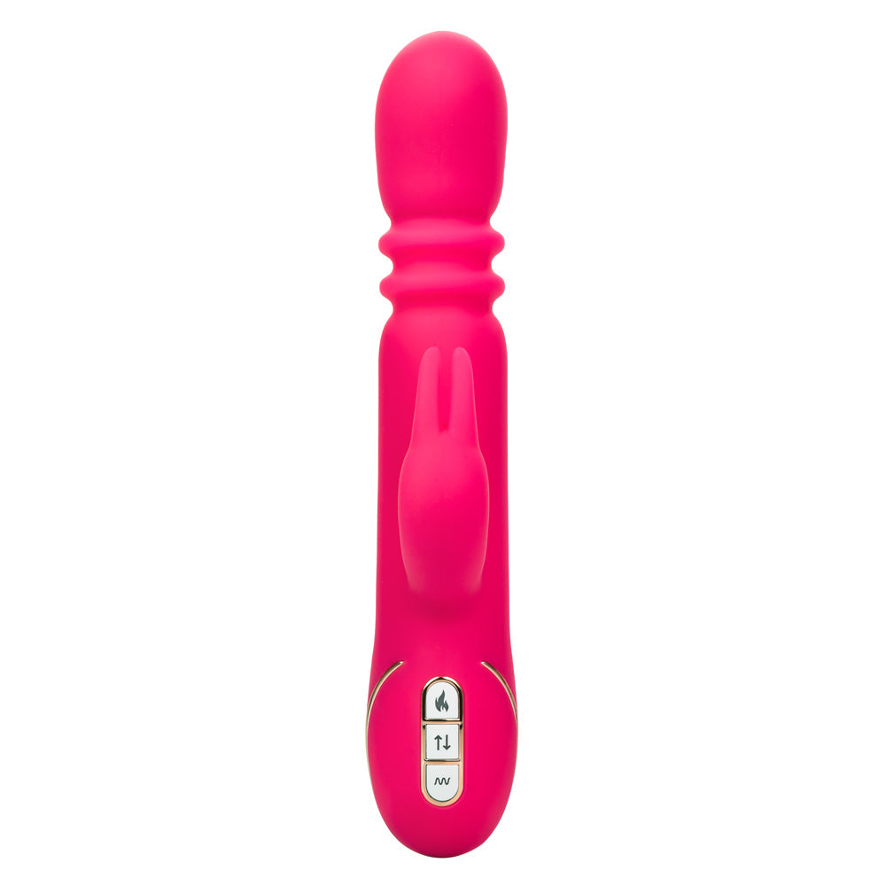 Jack Rabbit Signature Heated Silicone Triple  Fantasy Rabbit - Pink CalExotics