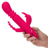 Jack Rabbit Signature Heated Silicone Triple  Fantasy Rabbit - Pink CalExotics