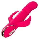 Jack Rabbit Signature Heated Silicone Triple  Fantasy Rabbit - Pink CalExotics