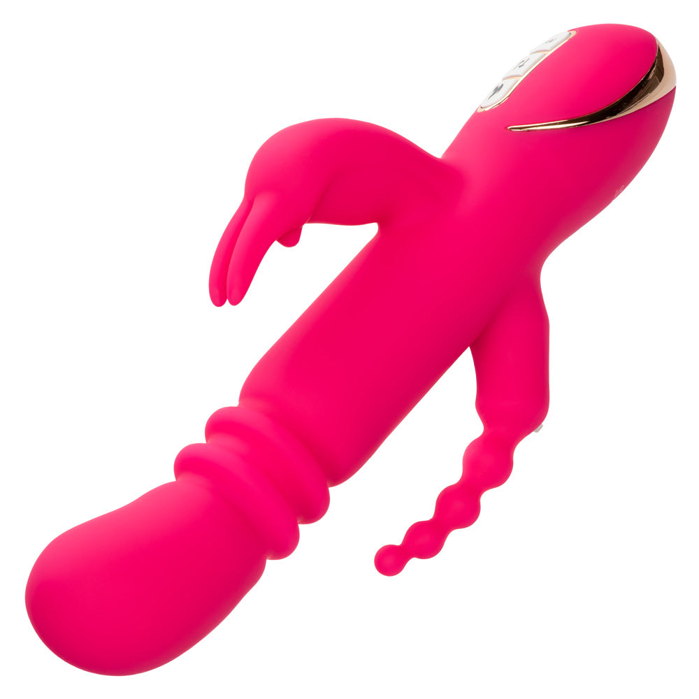 Jack Rabbit Signature Heated Silicone Triple  Fantasy Rabbit - Pink CalExotics