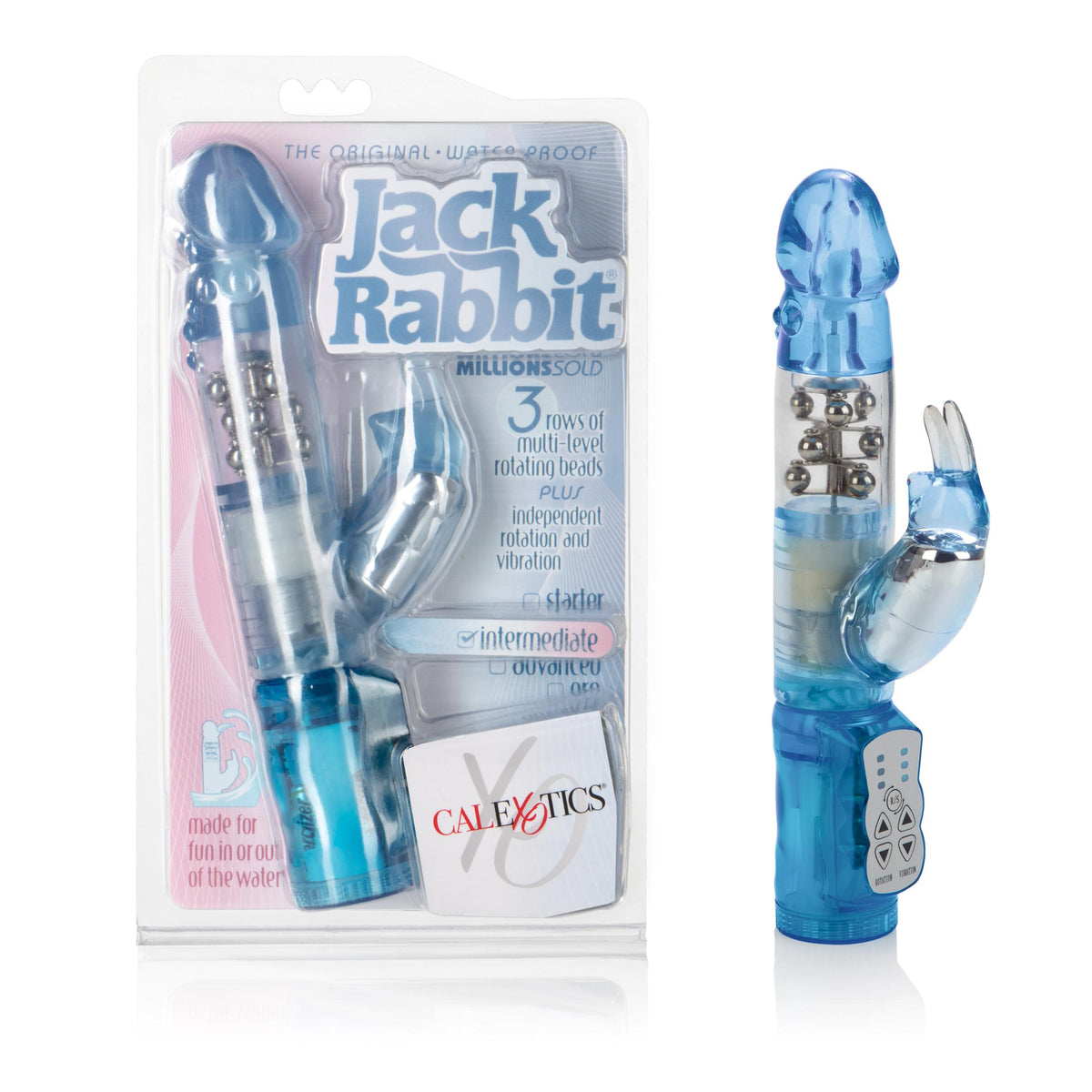 Waterproof Jack Rabbit Floating Beads - Blue CalExotics