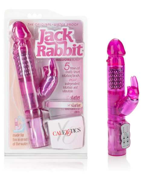 Waterproof Jack Rabbit 5 Rows - Pink CalExotics