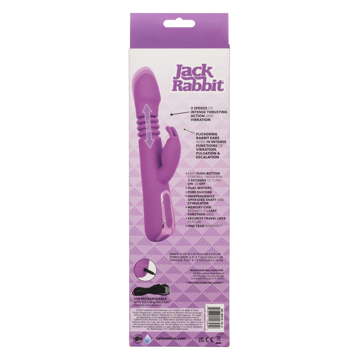 Jack Rabbit Elite Thrusting Rabbit - Purple CalExotics