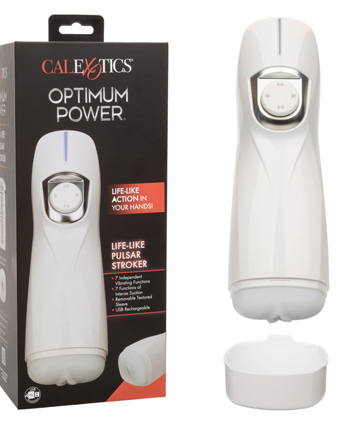 Optimum Power Lifelike Pulsar Stroker - White CalExotics