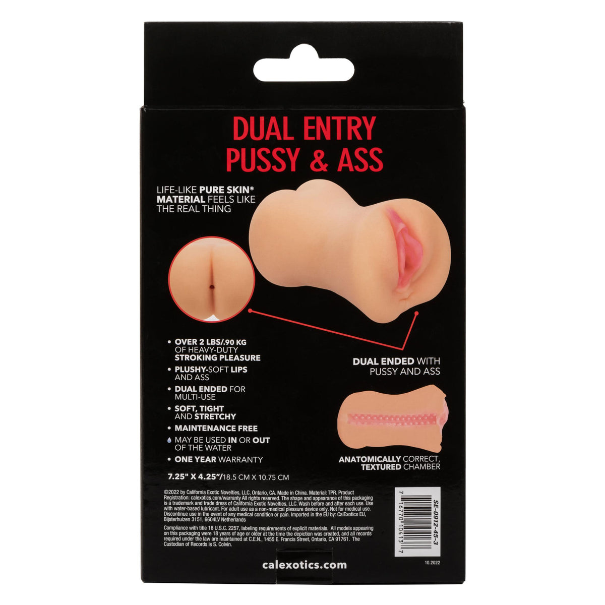 Stroke It Dual Entry Pussy & Ass Stroker | Realistic Dual Sensation Experience CalExotics