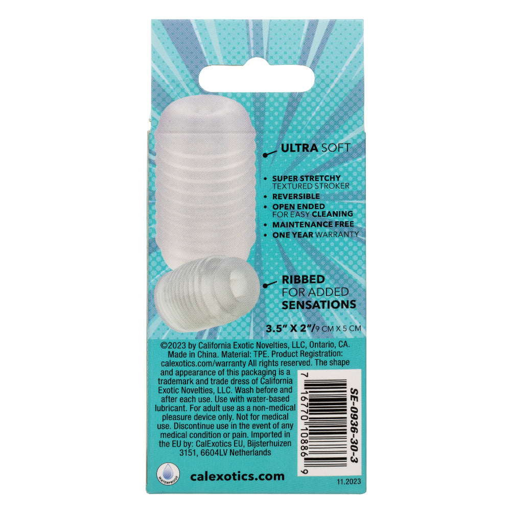 Pop Sock Ribbed - Clear CalExotics