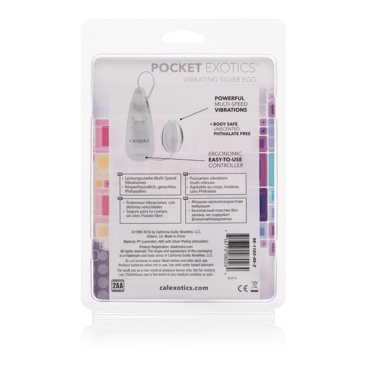 Pocket Exotics Vibrating Egg - Silver CalExotics