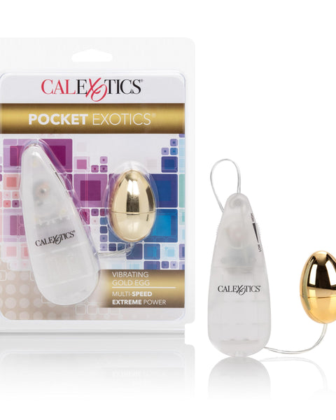 Pocket Exotics Vibrating Egg - Gold CalExotics