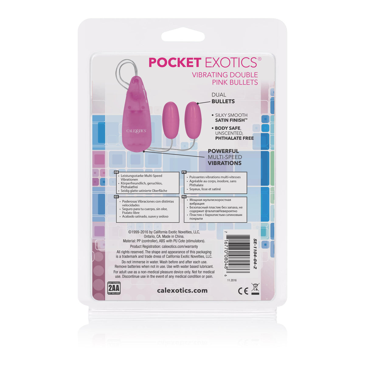 Pocket Exotics Vibrating Double Pink Passion Bullets - Pink CalExotics