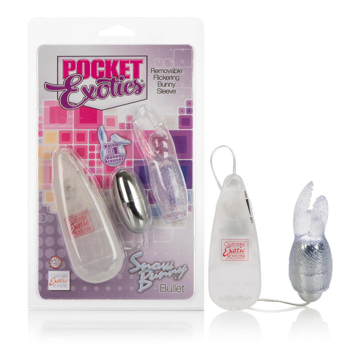 Pocket Exotics Snow Bunny Bullet - Clear CalExotics