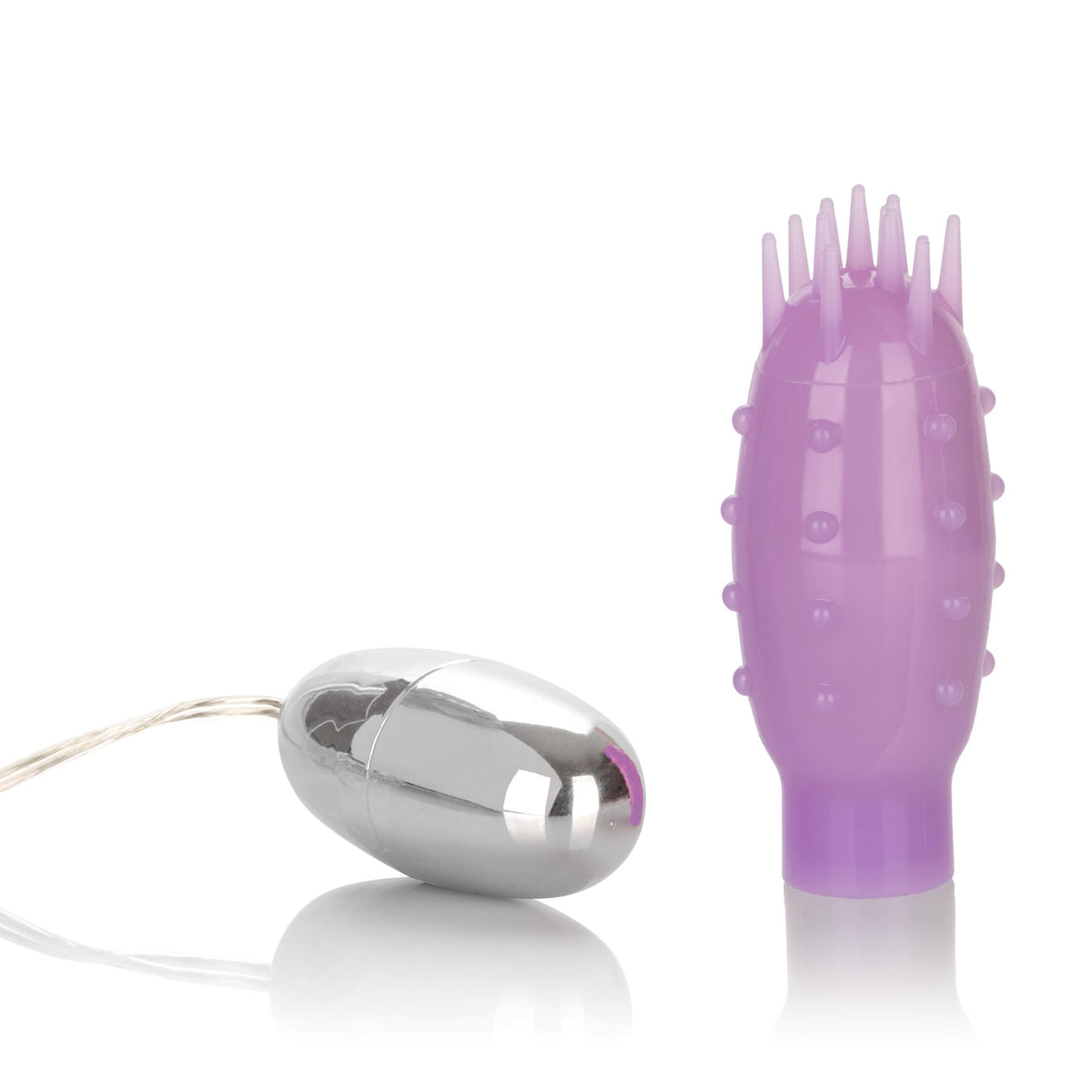 Silicone Slims Vibrating Nubby Bullet - Purple CalExotics