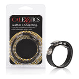 Leather Black 3-Snap Ring CalExotics