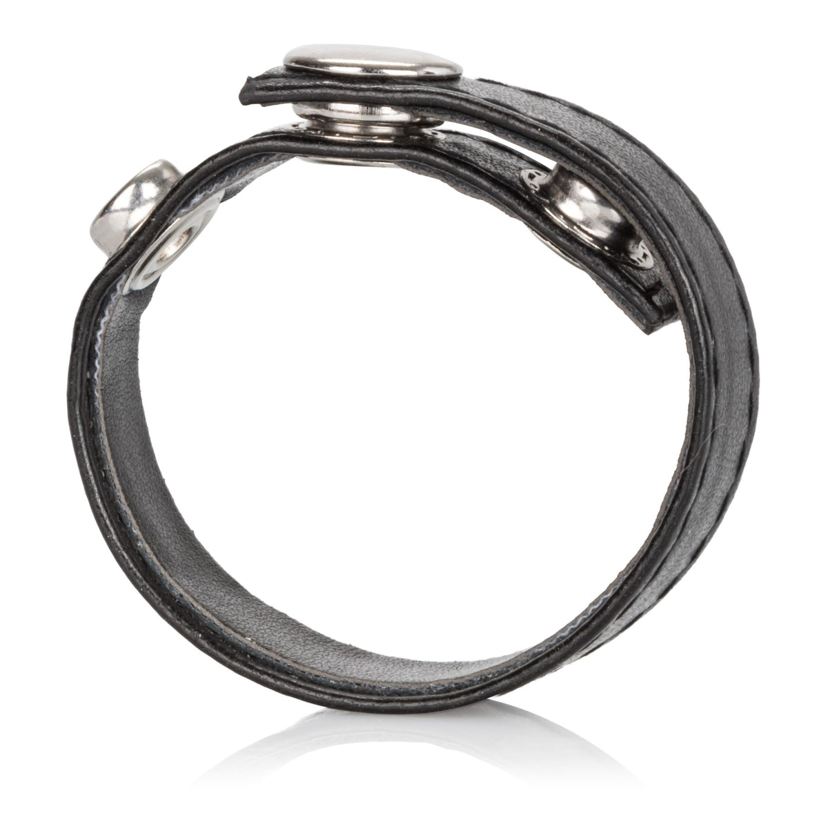 Leather Black 3-Snap Ring CalExotics