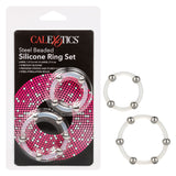 Steel Beaded Silicone Ring Set CalExotics